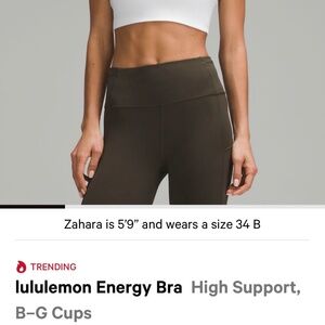 Lululemon Energy Bra 34DD